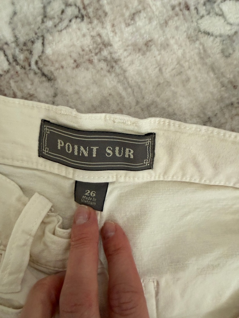 I.Crew Point Sur Cream Wide Leg Pants - Picture 3 of 5